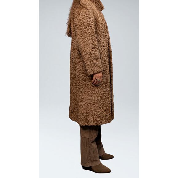 Vintage Beige Genuine Persian Lamb Coat - Petite Size Friendly - Picture 5 of 12